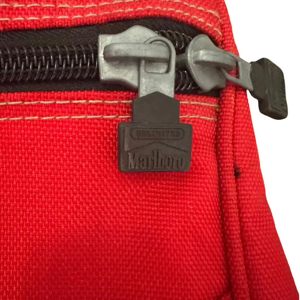 Vtg 90s MARLBORO Red Unlimited Convertible Backpack/Duffle Bag Camping canvas